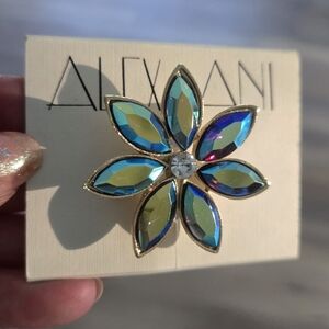 Alexani Iridescent Flower Brooch